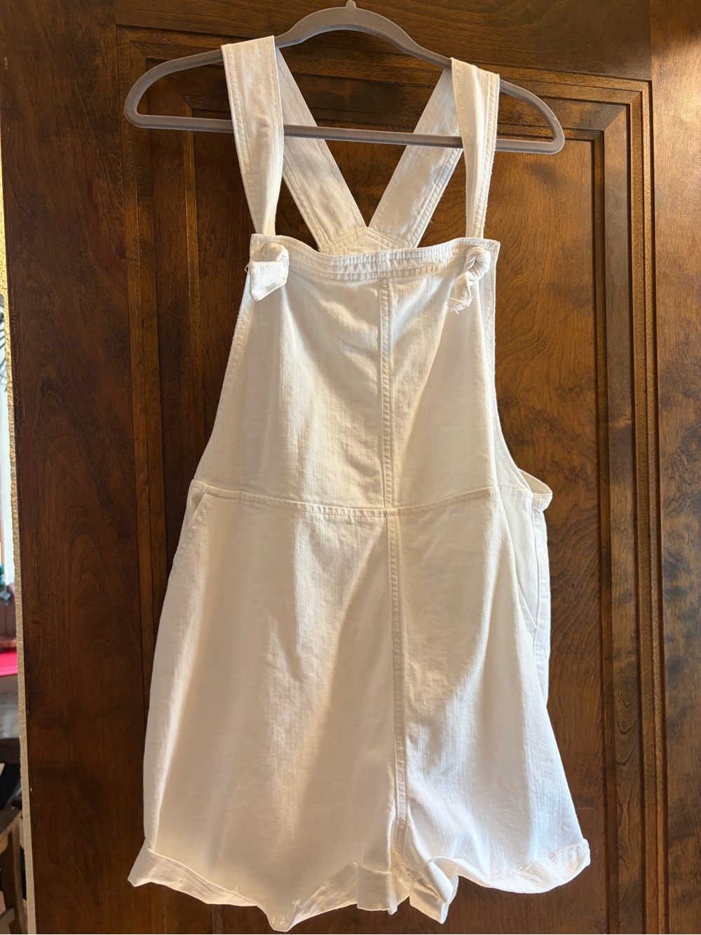 American Eagle Outfitters White Shortalls Romper